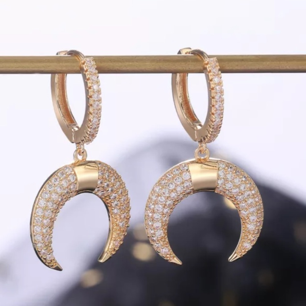 18K gold plated drop earrings - Picture 7 of 7